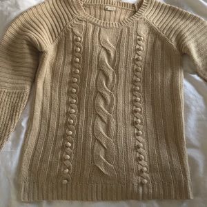 Beige knit cozy sweater